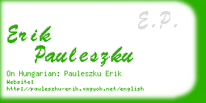 erik pauleszku business card